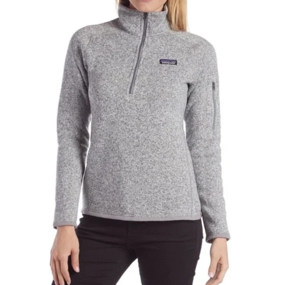 Patagonia women's better sweater quarter zip size small grey
